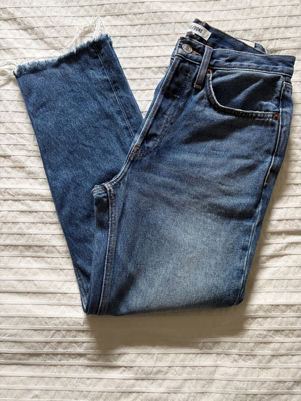 RE/DONE - size 27 70s High-Rise Stove Pipe Jeans.